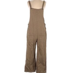 Zara Jumpsuit Sleeveless Brown Pockets Buttons Women's Size Small